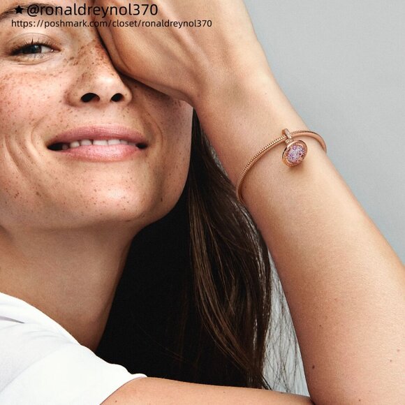 Pandora Planet Saturn Sparkling Dangle Charm - Picture 5 of 5